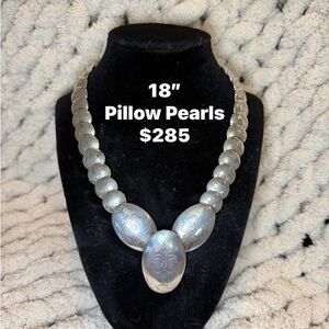 18” Sterling Silver Pillow Pearls